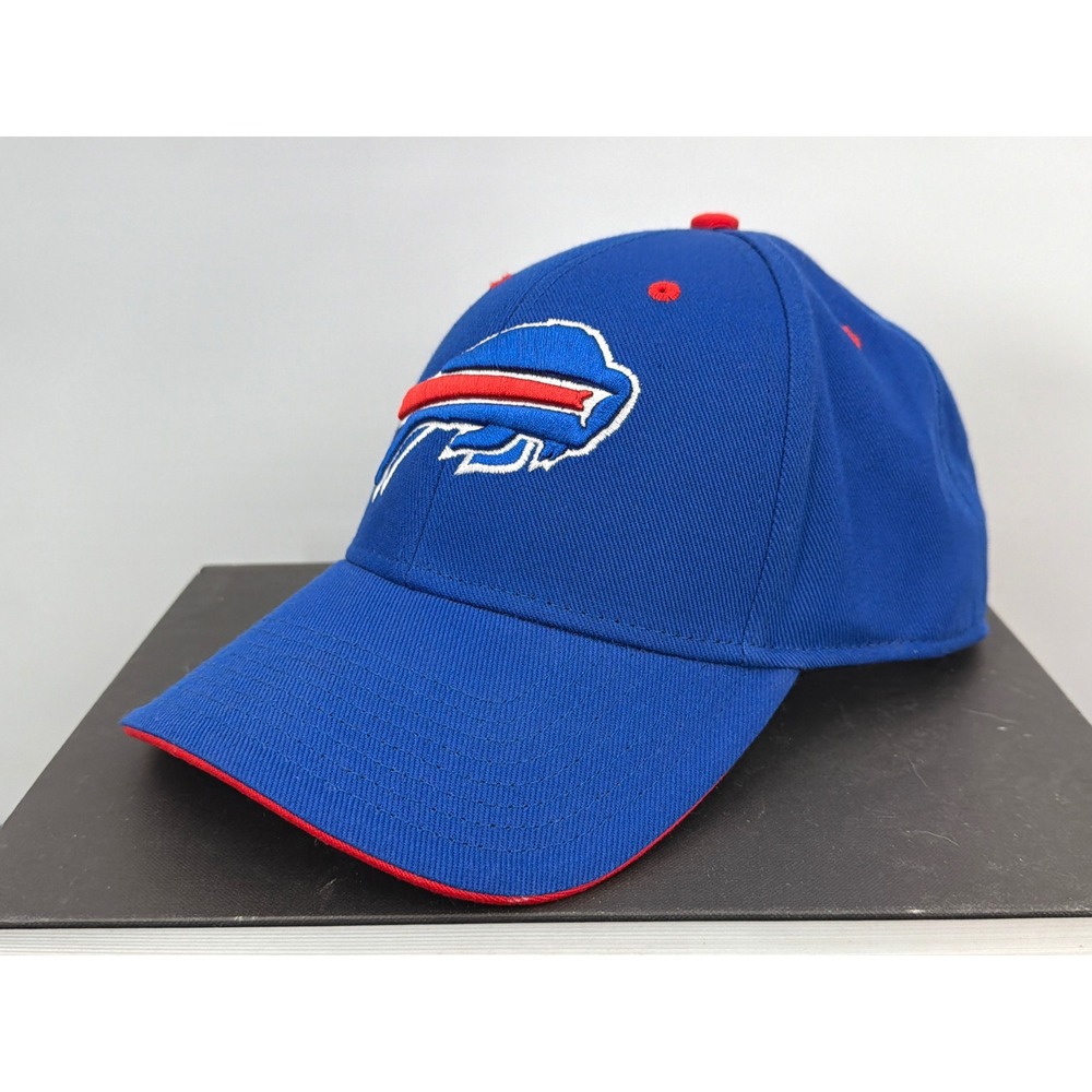 NFL Team Apparel Buffalo Bills Hat Blue Red Adjustable Baseball Cap One Size